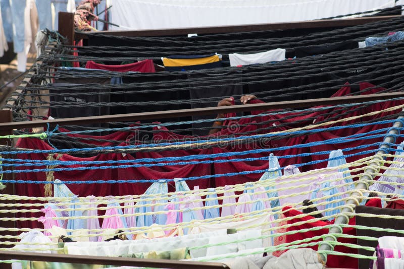 Dhobi Ghat Mumbai laundry area stock images Dhobi Ghat Mumbai laundry area stock images