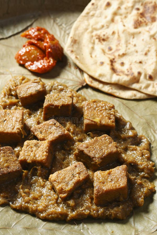 Dhokar Dalna Est Un Plat Végétarien Bengali Populaire Dans Une Assiette