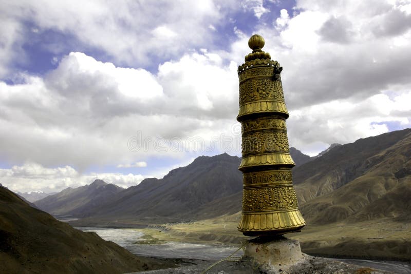 Dhwoja budista (bandeira) imagens de stock