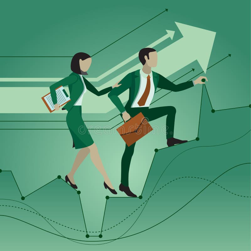 Di impiegato Due impiegati si aiutano che fa il loro modo allo scopo, superante gli ostacoli Assistenza reciproca Affare concentr illustrazione vettoriale Di impiegato Due impiegati si aiutano che fa il loro modo allo scopo, superante gli ostacoli Assistenza reciproca Affare concentr illustrazione vettoriale