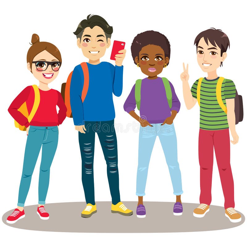 Di nuovo agli studenti della scuola illustrazione vettoriale