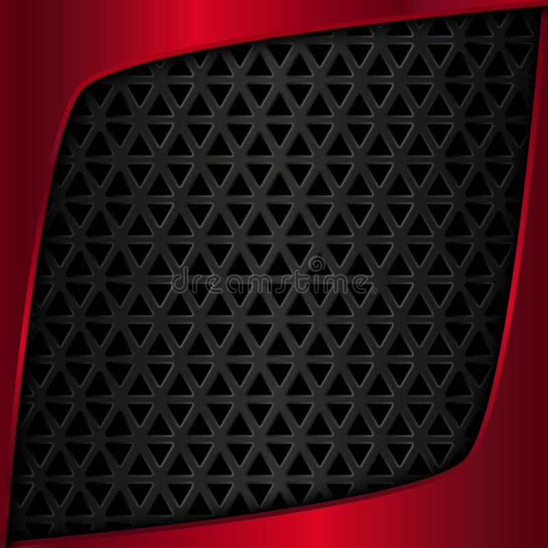 Di piastra metallica rosso Annerisca la priorità bassa del metallo Metal la griglia Modello geometrico con i triangoli royalty illustrazione gratis Di piastra metallica rosso Annerisca la priorità bassa del metallo Metal la griglia Modello geometrico con i triangoli royalty illustrazione gratis