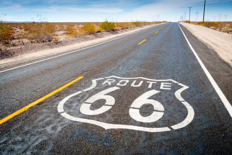 Di Route 66 segnale dentro Daggett