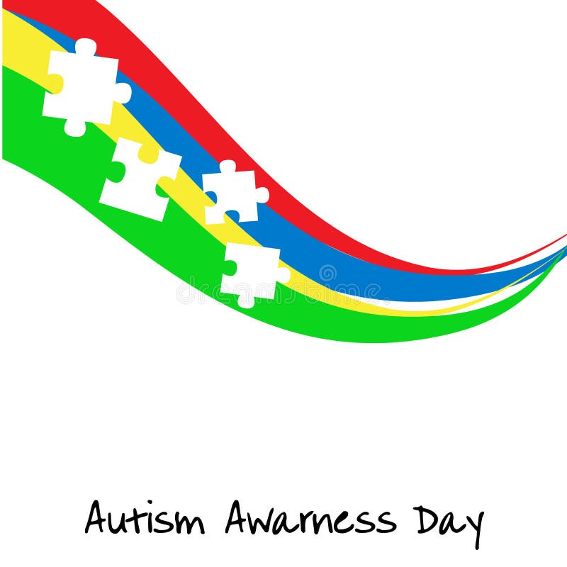 Dia da conscientização do autismo Molde do cartão ou do cartaz Ilustração do vetor ilustração do vetor Dia da conscientização do autismo Molde do cartão ou do cartaz Ilustração do vetor ilustração do vetor