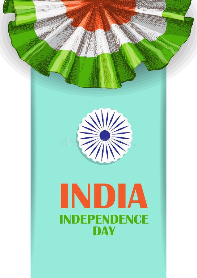 Dia da Independ?ncia de India 15 de agosto C?rculo Ashoka Indiano tricolor tricolor ndian ilustração royalty free Dia da Independ?ncia de India 15 de agosto C?rculo Ashoka Indiano tricolor tricolor ndian ilustração royalty free