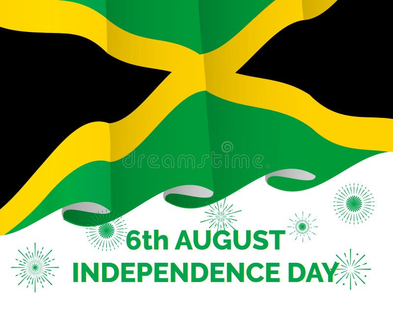 Dia da Independência de Jamaica o 6 de agosto Dia nacional de Jamaica Bandeira e elementos patrióticos ilustração royalty free Dia da Independência de Jamaica o 6 de agosto Dia nacional de Jamaica Bandeira e elementos patrióticos ilustração royalty free