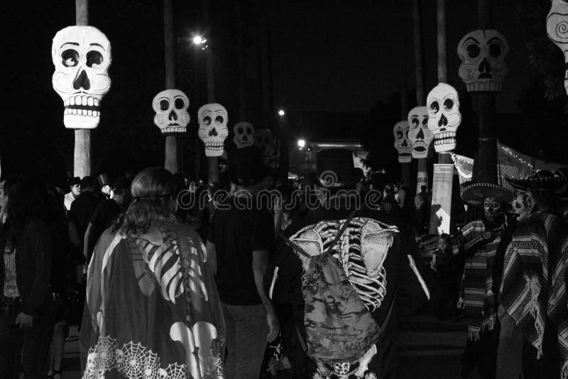 Dia de Los Muertos de Hollywood au cimetière pour toujours images libres de droits Dia de Los Muertos de Hollywood au cimetière pour toujours images libres de droits