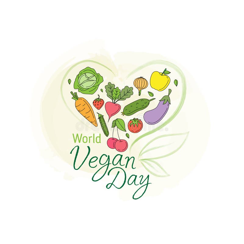 Dia do vegetariano do mundo ilustração royalty free Dia do vegetariano do mundo ilustração royalty free