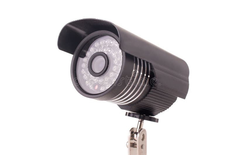 Dia e noite câmara de vigilância do rádio da cor imagem de stock