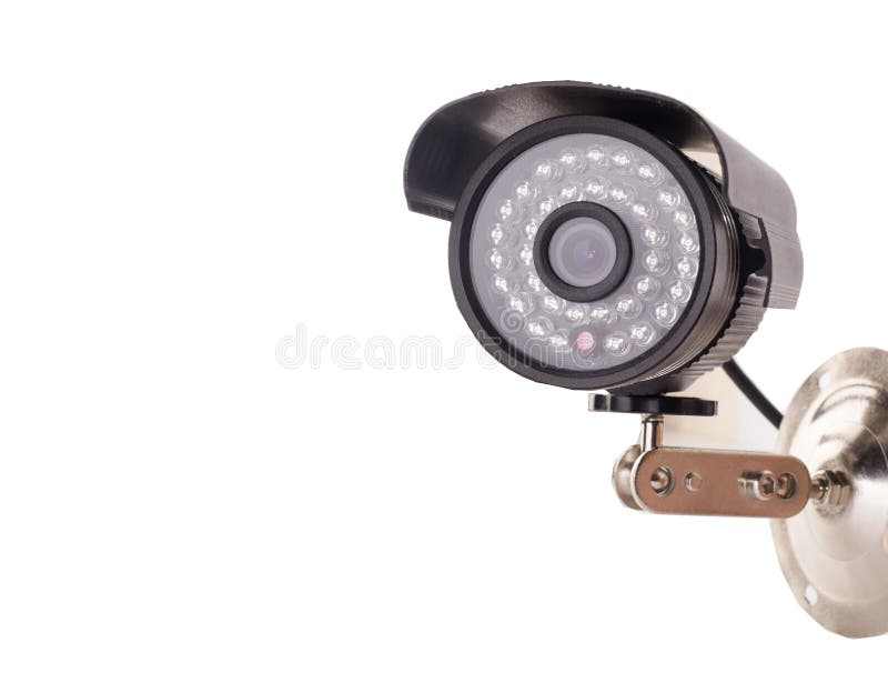 Dia e noite câmara de vigilância do rádio da cor fotografia de stock royalty free