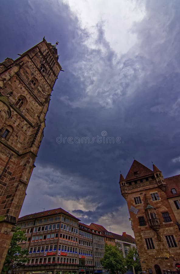 Dia ensolarado em Nuremberg foto de stock