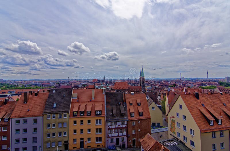 Dia ensolarado em Nuremberg fotos de stock