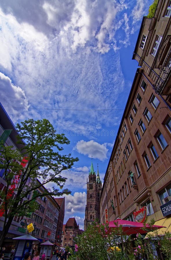 Dia ensolarado em Nuremberg imagens de stock royalty free