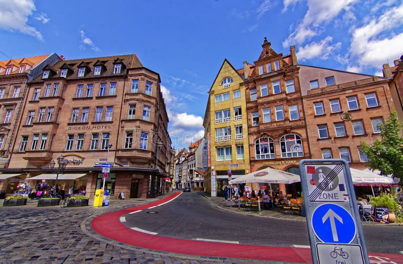 Dia ensolarado em Nuremberg imagens de stock