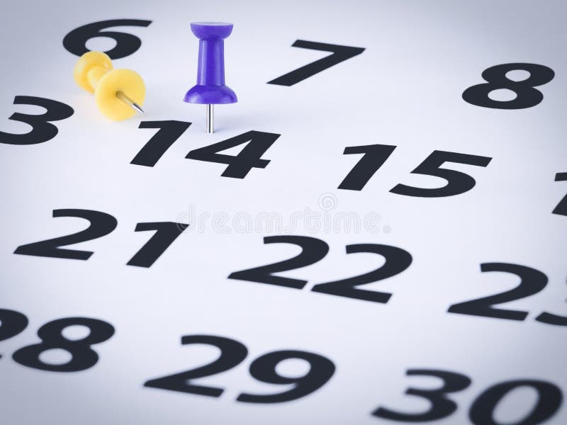 Dia importante imagem de stock