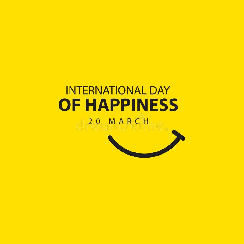 Dia internacional da ilustração do projeto do vetor da felicidade