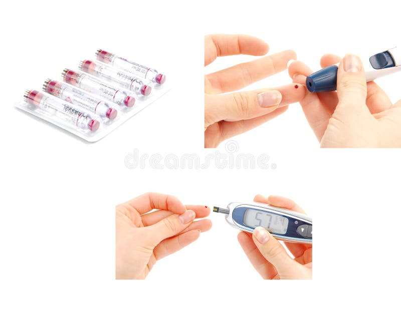 Diabetes diabetic concept collage stock image