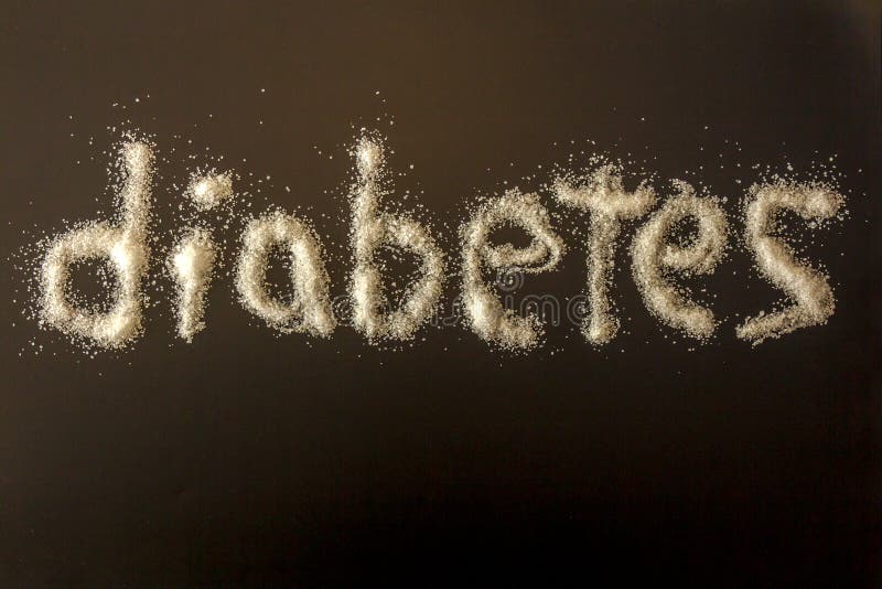Concept Diabetes Spelled Out in White Refined Sugar Stock Photo - Image ...