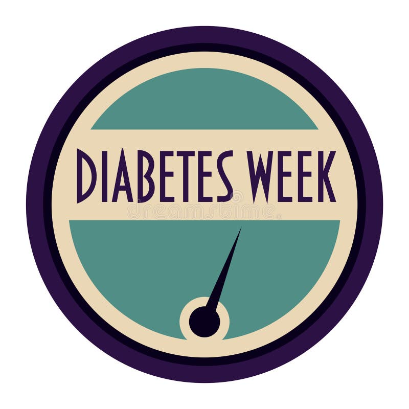 Diabetes Week creative sticker vector illustration