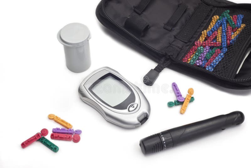 Diabetic Testing Supplies stock image. Image of regular 48146947