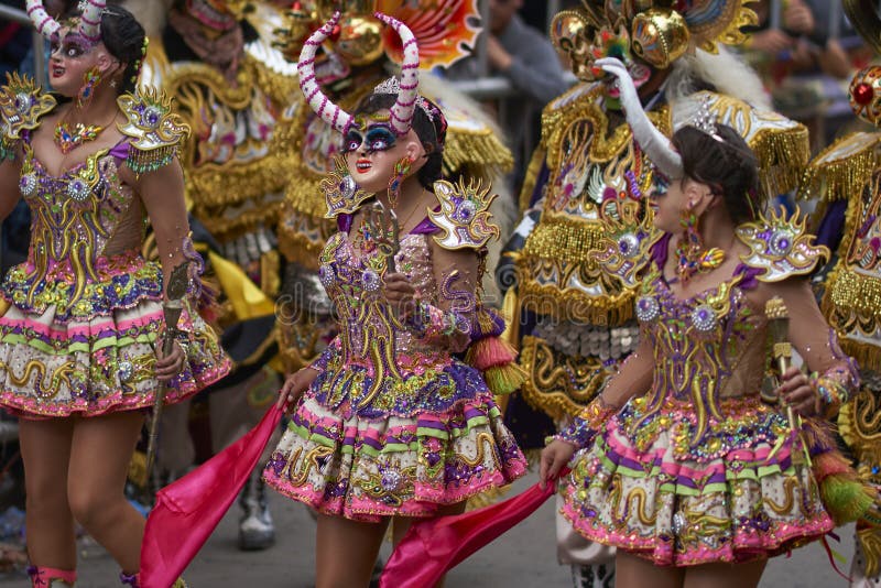Diablada Dancers at the Oruro Carnival, Bolivia Editorial Photo - Image ...