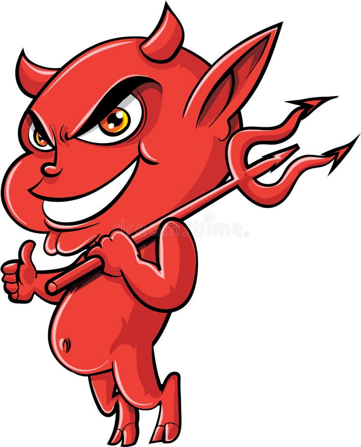Diable mignon de bande dessinée illustration de vecteur Diable mignon de bande dessinée illustration de vecteur