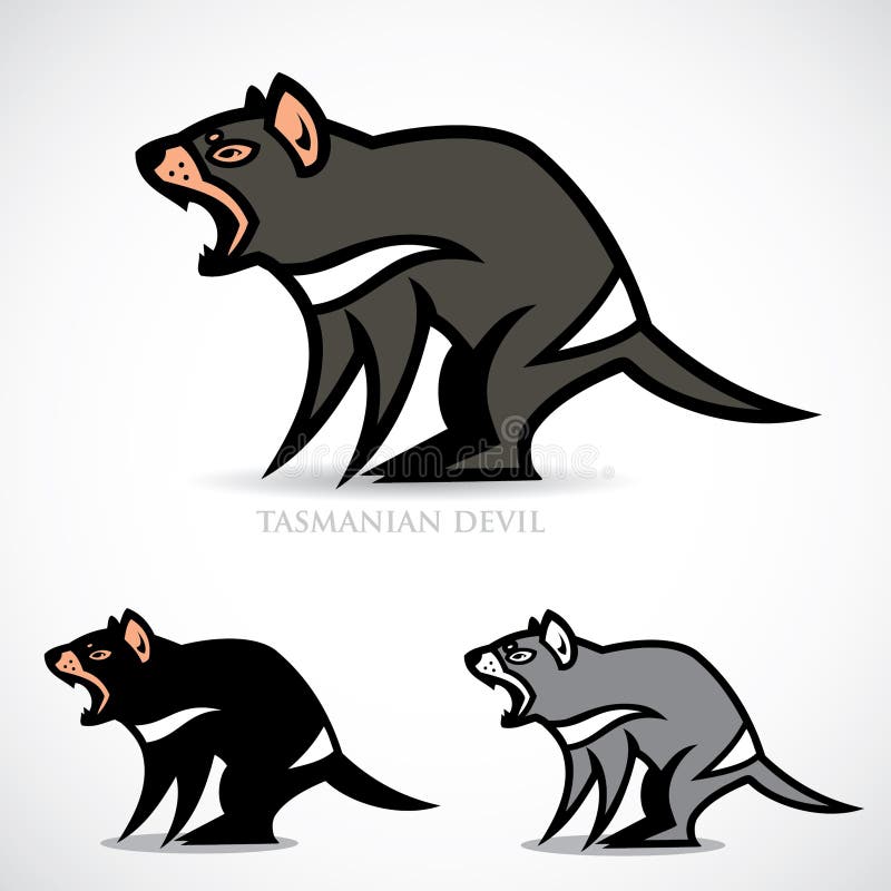 Diablo tasmano stock de ilustración Diablo tasmano stock de ilustración