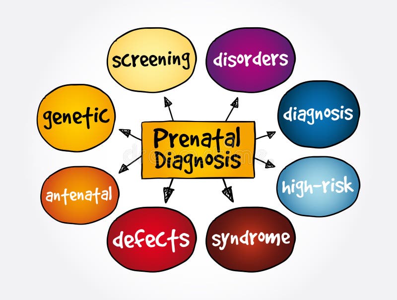Diagnóstico Pré-natal Conceito Médico De Mapa Mental Para Apresentações E  Relatórios Ilustração Stock - Ilustração de diagrama, cuidado: 230990314