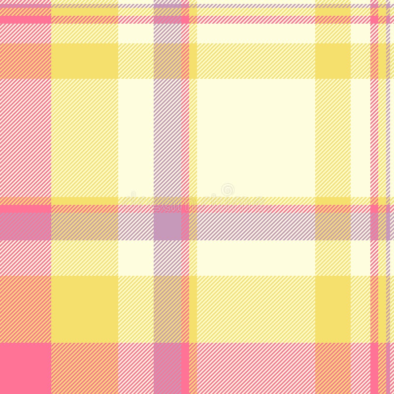 Diagonal background fabric pattern, rich textile texture plaid. List vector seamless check tartan in light yellow and yellow royalty free illustration