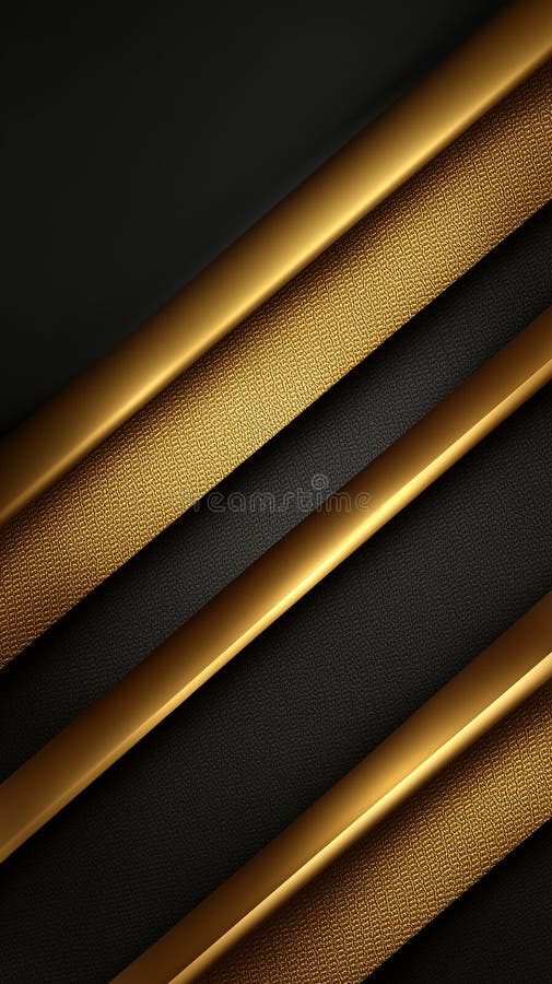 Diagonal gold lines create depth on luxury dark background, enhancing a dramatic and clean layout. Concept of high-end branding, visual identity, premium products. Concept clean layout stock images, royalty-free photos and pictures