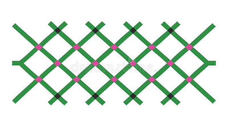 Diagonal Green Grid Seamless Pattern Vector, vector design Generative AI stock illustration