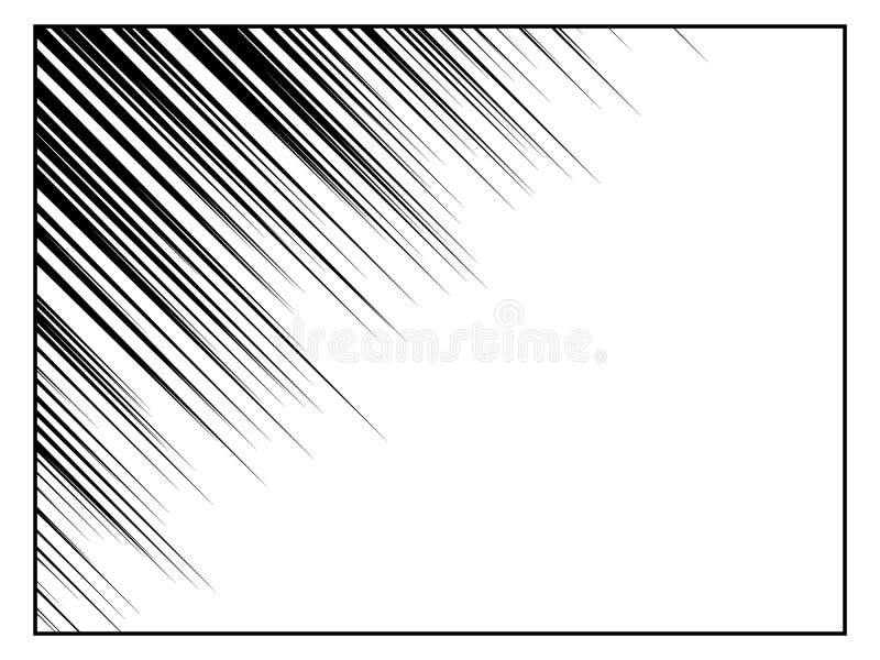 Comic diagonal speed lines and and manga fast motion style effect