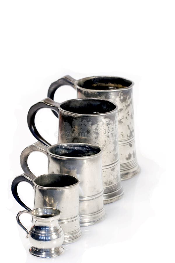 Pewter Drinking Mugs Measure Stock Photos Free & RoyaltyFree Stock