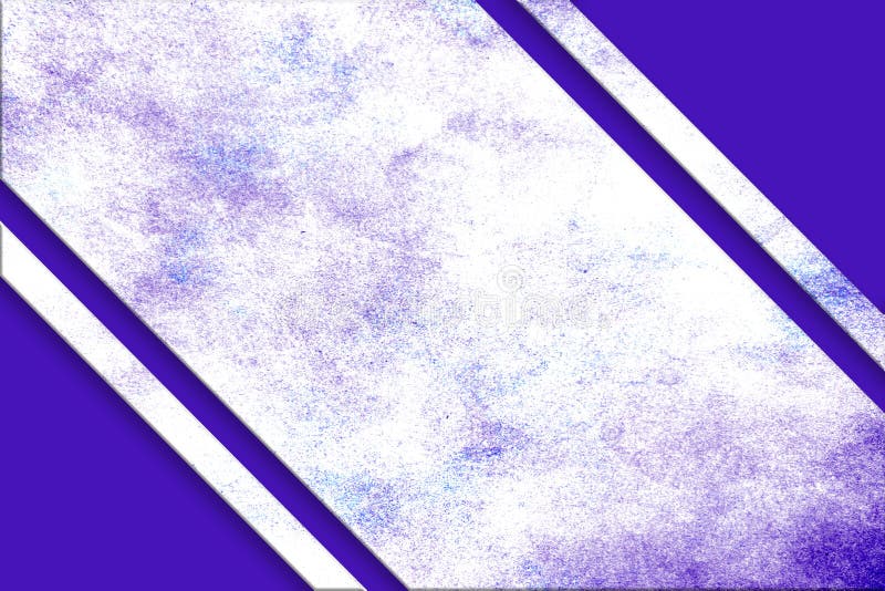 Diagonal purple and blue splattered watercolor banner. Purple abstract corner design. stock illustration