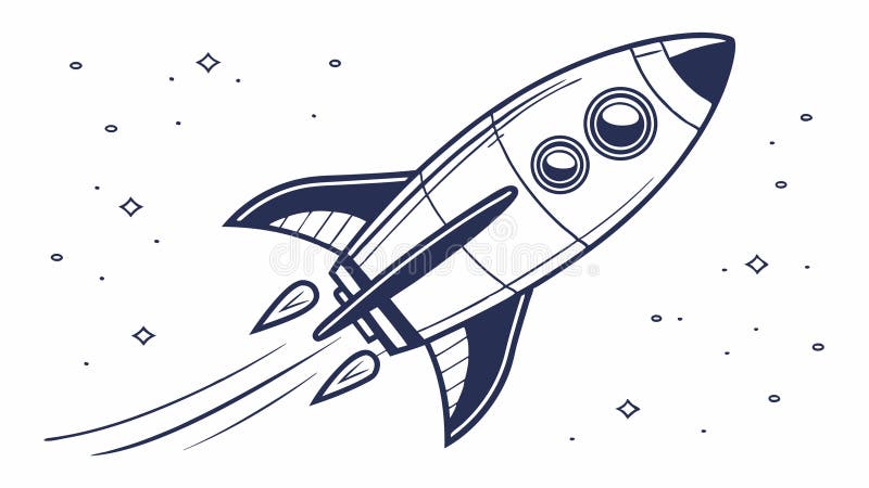 Diagram för grafik för vektor för vektorbilder för raket i dynamiskt rymdracket Generativ AI-design vektor illustrationer