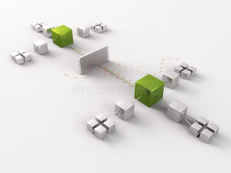 Diagrama de rede ilustração do vetor
