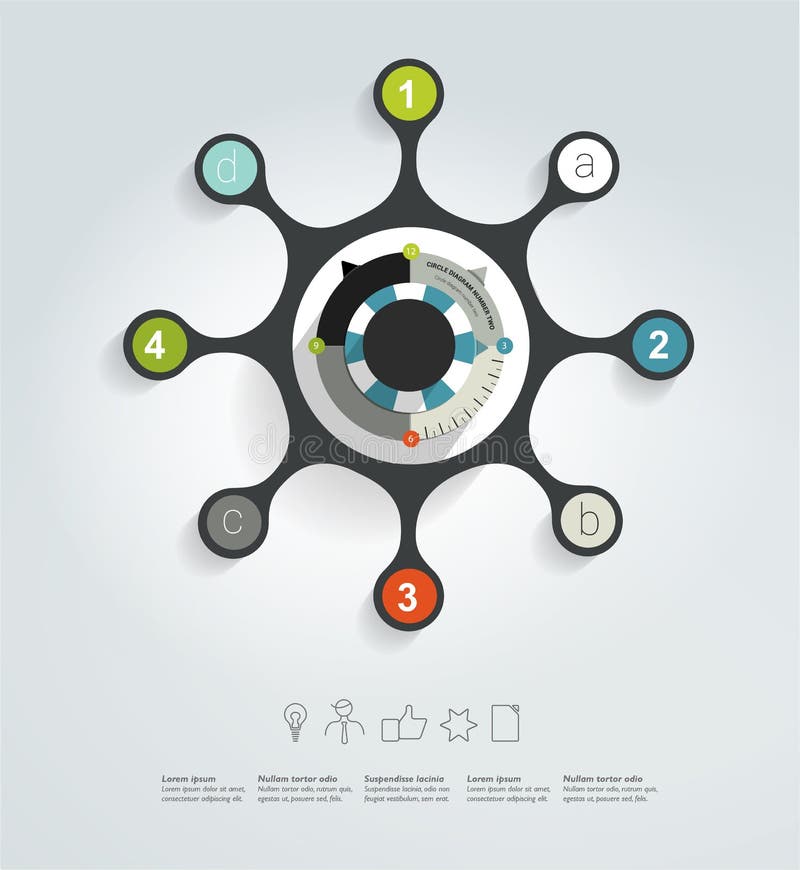 Diagrama de rede circular ilustração do vetor