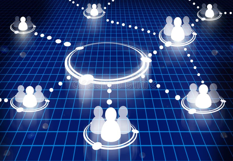 Diagrama de rede social ilustração royalty free