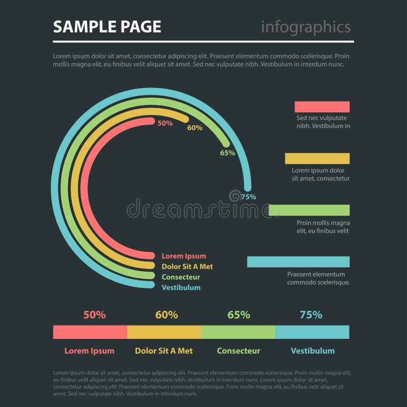 Diagrama infographic liso do molde do fundo de Bigdata ilustração do vetor Diagrama infographic liso do molde do fundo de Bigdata ilustração do vetor