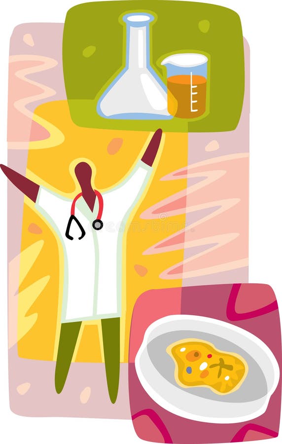 Diagramframställning av en medicinsk forskning vektor illustrationer Diagramframställning av en medicinsk forskning vektor illustrationer