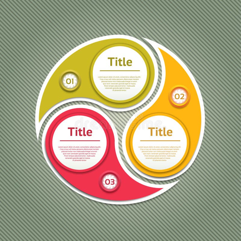 Diagramma ciclico con tre punti illustrazione vettoriale Diagramma ciclico con tre punti illustrazione vettoriale