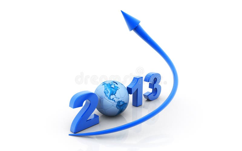 diagramma di freccia che si alza oltre il segno 2013 fotografia stock diagramma di freccia che si alza oltre il segno 2013 fotografia stock