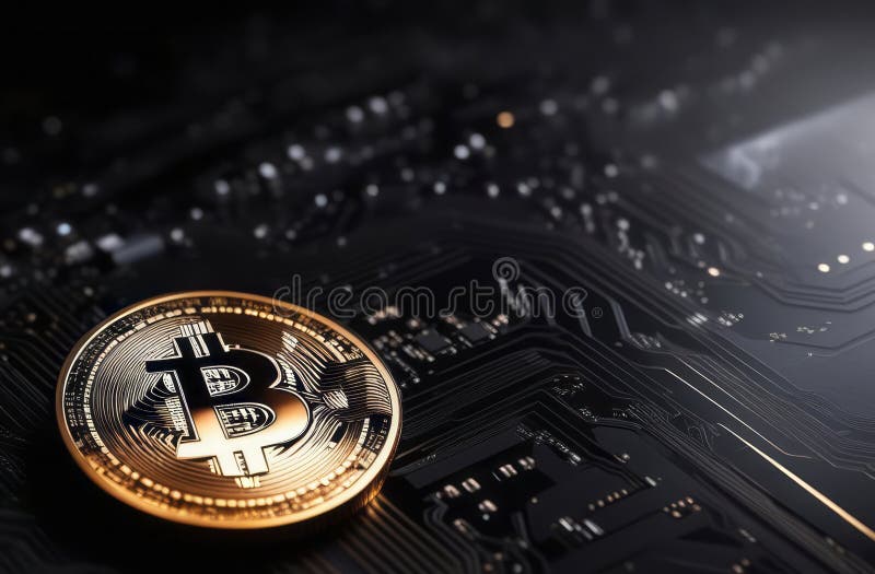 Diagramma di scambio bitcoin money. moneta in bitume di chiusura con monete in volo. moneta in oro in cripta di bitume btbit immagini stock libere da diritti