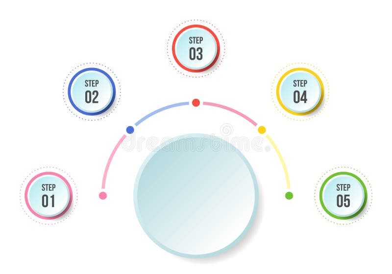 Diagramme d'en demi-cercle, calibres infographic de chronologie illustration de vecteur Diagramme d'en demi-cercle, calibres infographic de chronologie illustration de vecteur