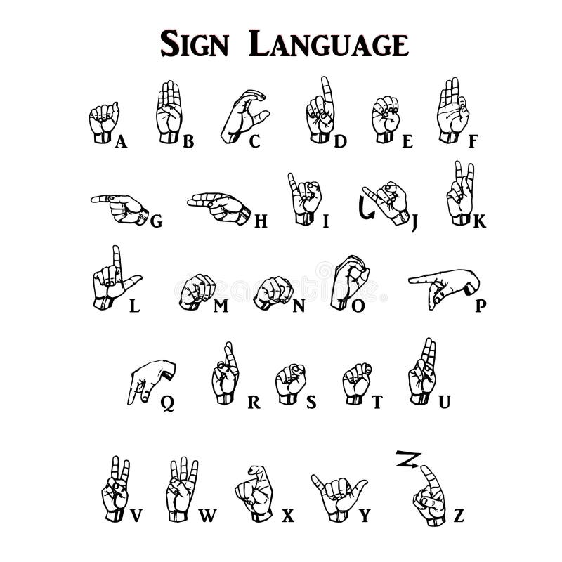 Diagramme de langage de signe