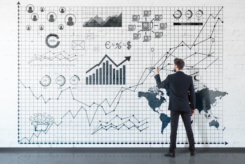 Diagrammes de dessin d'homme photo stock Diagrammes de dessin d'homme photo stock