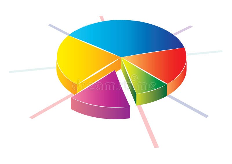 Diagramsymbolspie vektor illustrationer