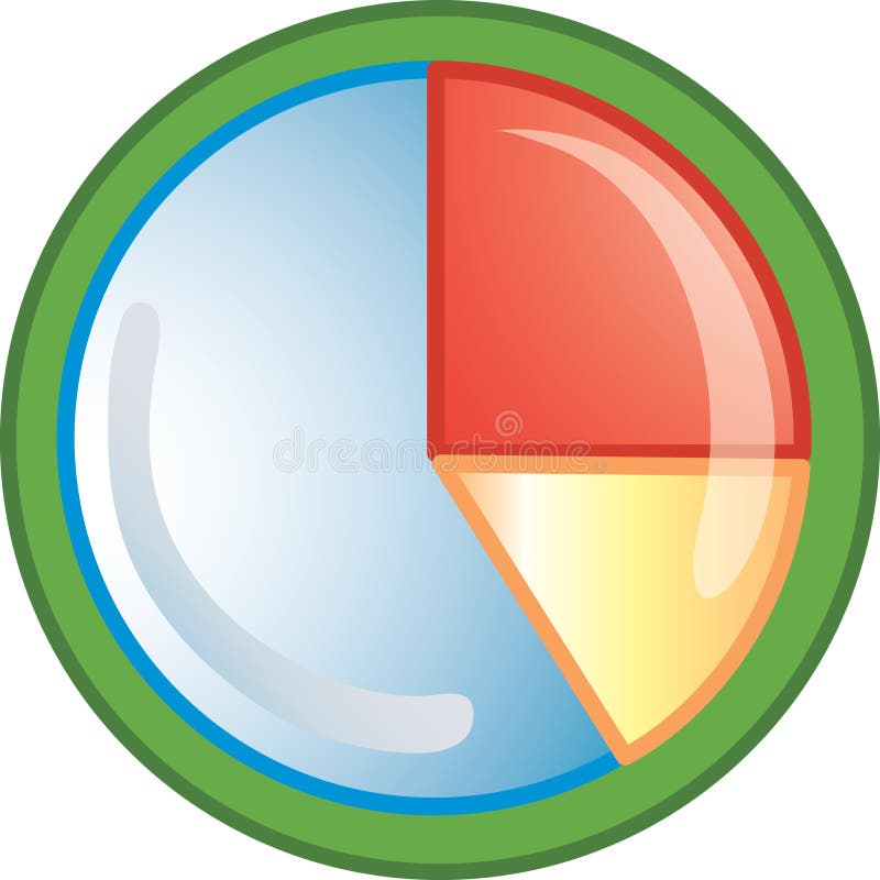 Diagramsymbolspie stock illustrationer