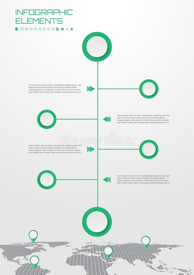 Diagramă flux de lucru pentru organizație de afaceri sau design web cu ma royalty free illustration