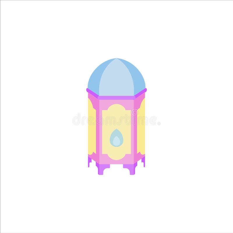 Diagramă ramadan kareem cu lamă colorată și lambrifiant pastel cu mubarak, cu lamă plată și cu vectorul de fond stock illustration